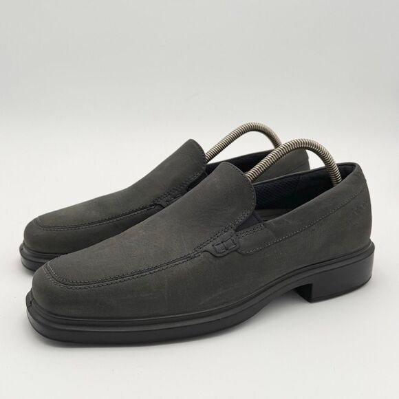 Ecco Helsinki II Matte Gray Leather Slip On Loafers - EU 42 / US Men 8-8.5 main image 15
